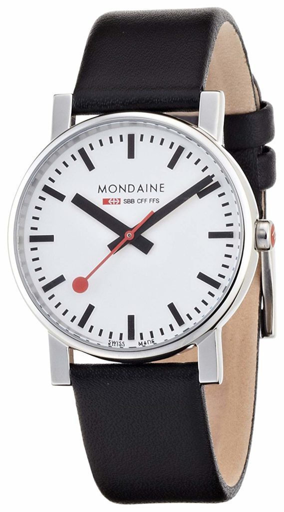 [モンディーン]MONDAINE 腕時計 エヴォ メンズ ホワイト文字盤 ブラックレザーストラップ A658.30300.11SBB メンズ [正規輸入品]